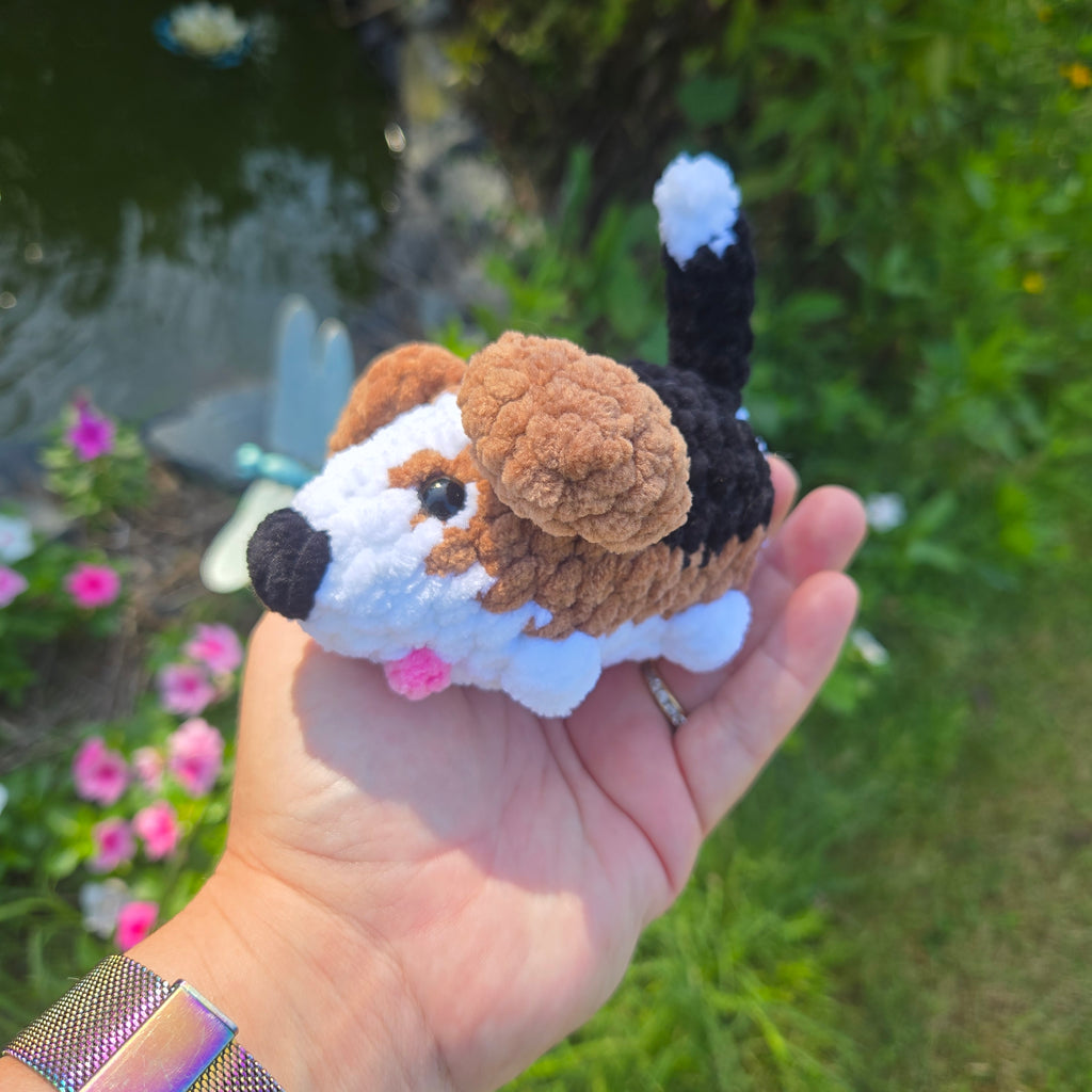 Custom Crochet Dog Plush, Pocket Pup Amigurumi Stuffed Animal, Breed Colors Handmade Toy