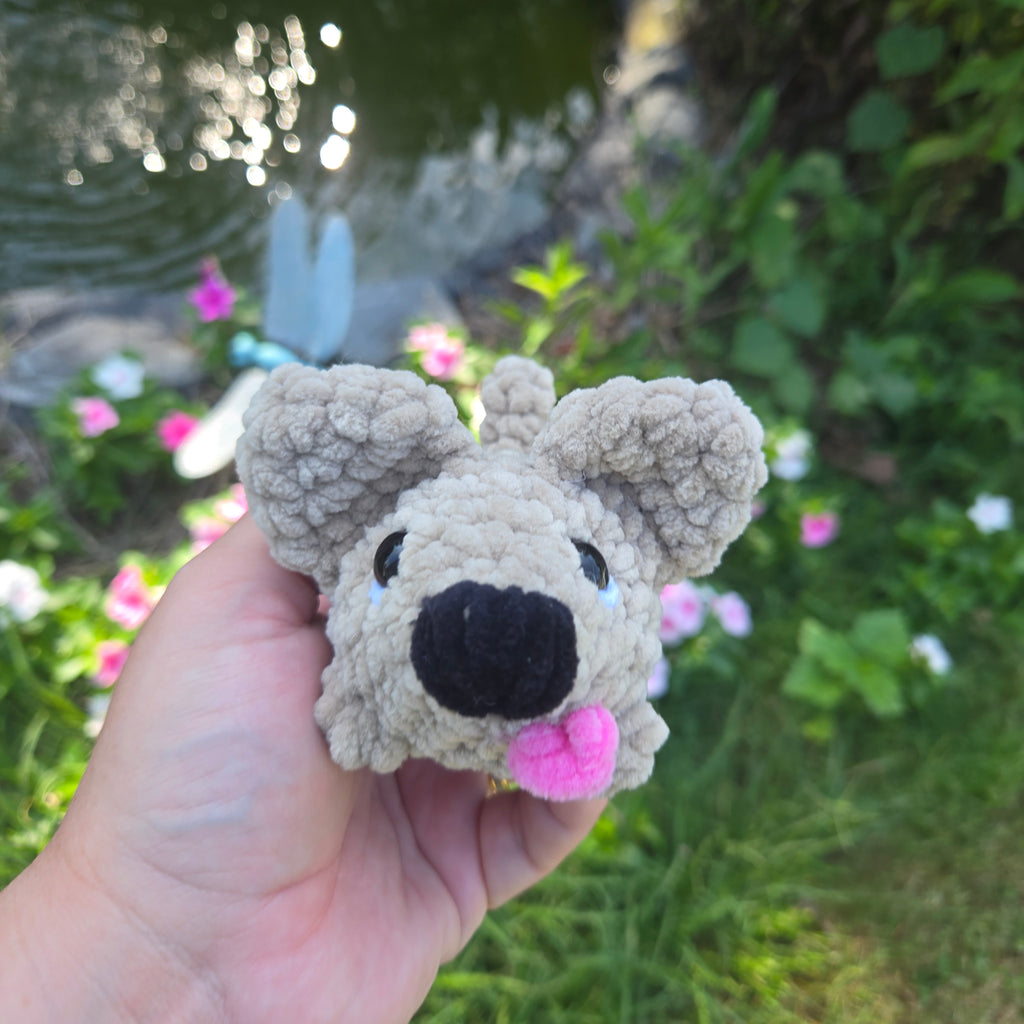 Custom Crochet Dog Plush, Pocket Pup Amigurumi Stuffed Animal, Breed Colors Handmade Toy