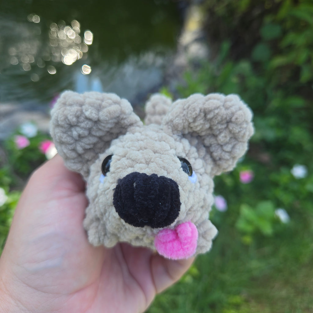 Custom Crochet Dog Plush, Pocket Pup Amigurumi Stuffed Animal, Breed Colors Handmade Toy