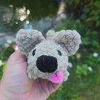 Custom Crochet Dog Plush, Pocket Pup Amigurumi Stuffed Animal, Breed Colors Handmade Toy