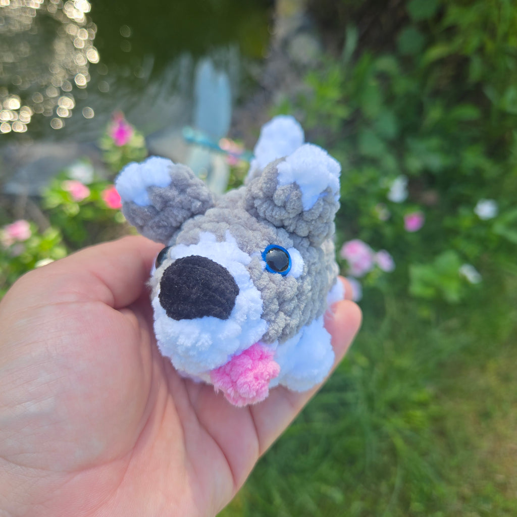 Custom Crochet Dog Plush, Pocket Pup Amigurumi Stuffed Animal, Breed Colors Handmade Toy