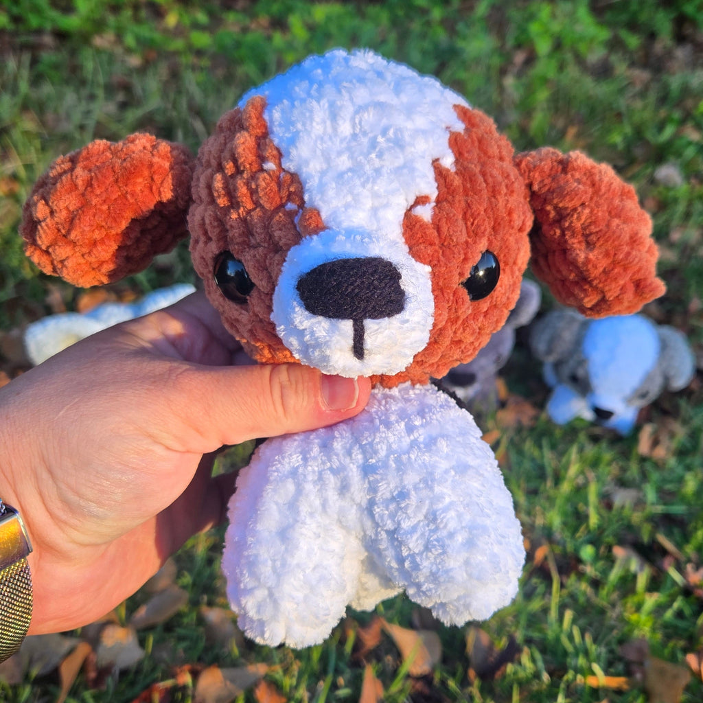 Crochet Dog Plush Toy: Customizable Amigurumi Puppy, Floppy or Pointed Ears