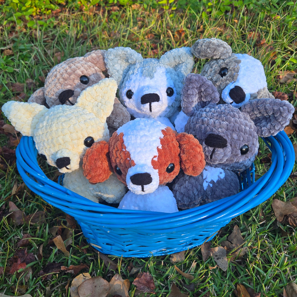 Crochet Dog Plush Toy: Customizable Amigurumi Puppy, Floppy or Pointed Ears