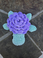 Crochet Sea Turtle Plush with Rose Shell – Amigurumi Ocean Animal Toy