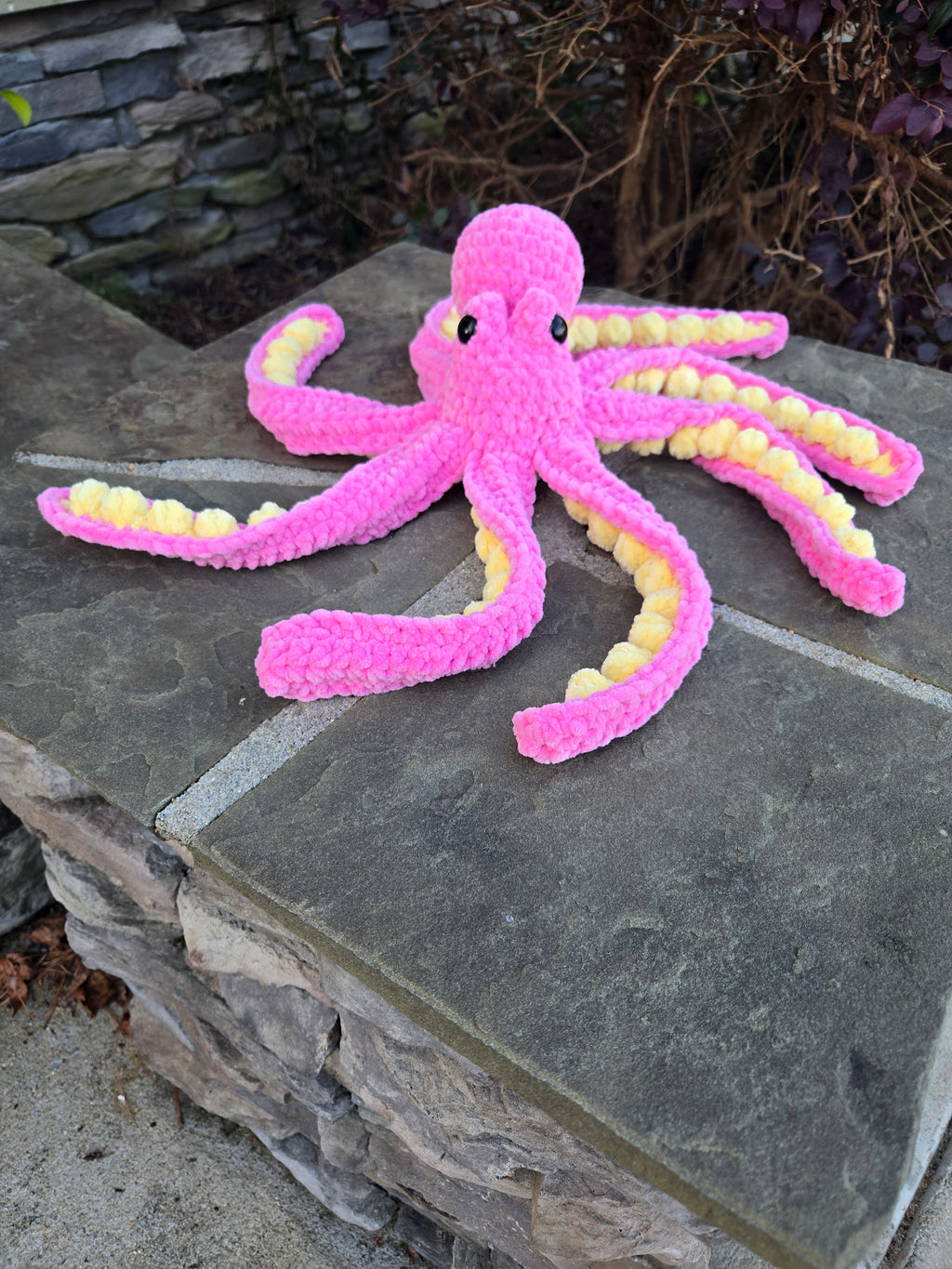 Handmade Large Custom Crochet Octopus - Pick Your Own Colors.