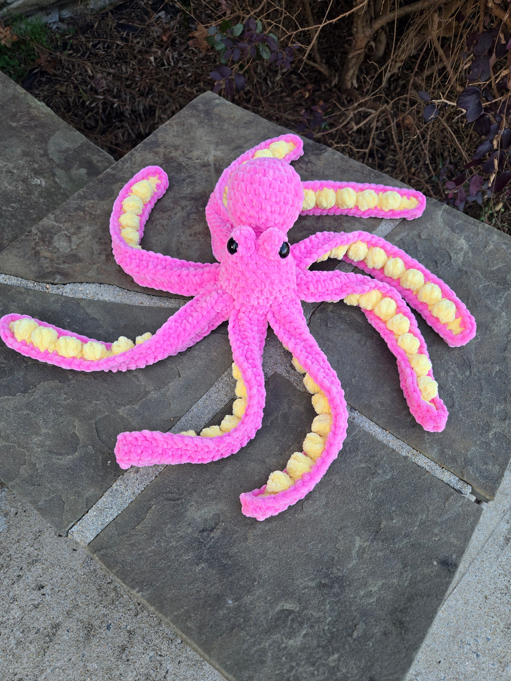 Handmade Large Custom Crochet Octopus - Pick Your Own Colors.