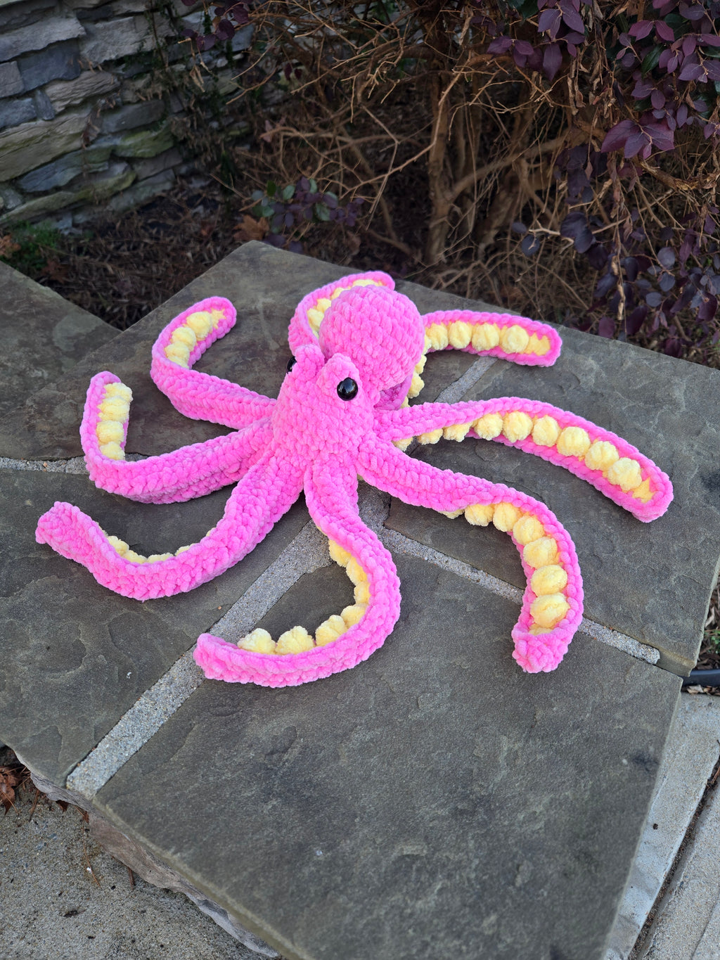 Handmade Large Custom Crochet Octopus - Pick Your Own Colors.