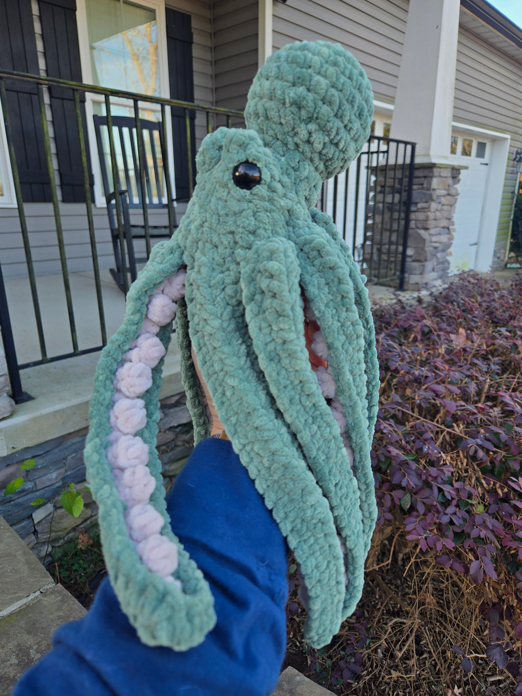 Handmade Large Custom Crochet Octopus - Pick Your Own Colors.