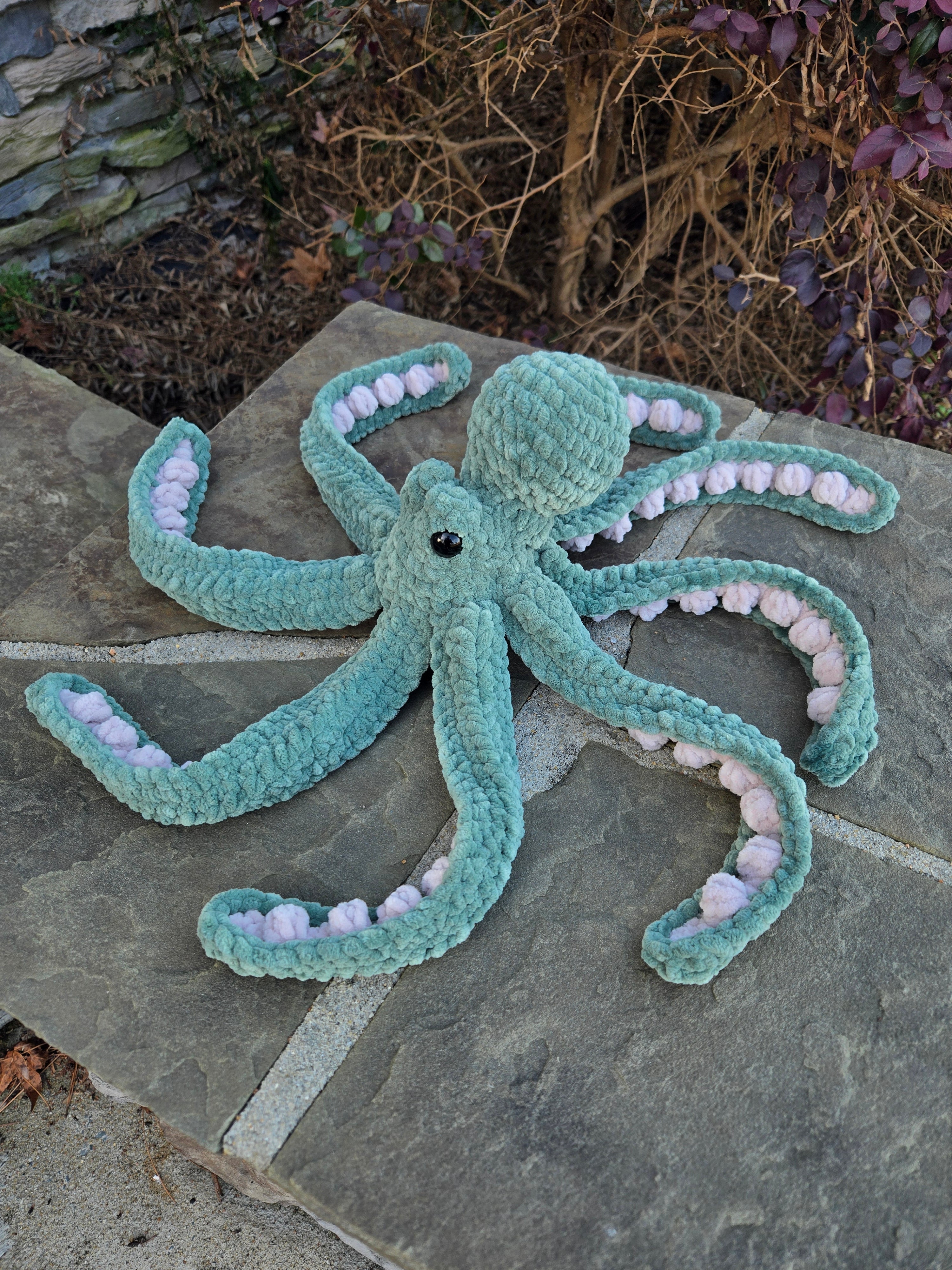 Handmade Large Custom Crochet Octopus - Pick Your Own Colors.