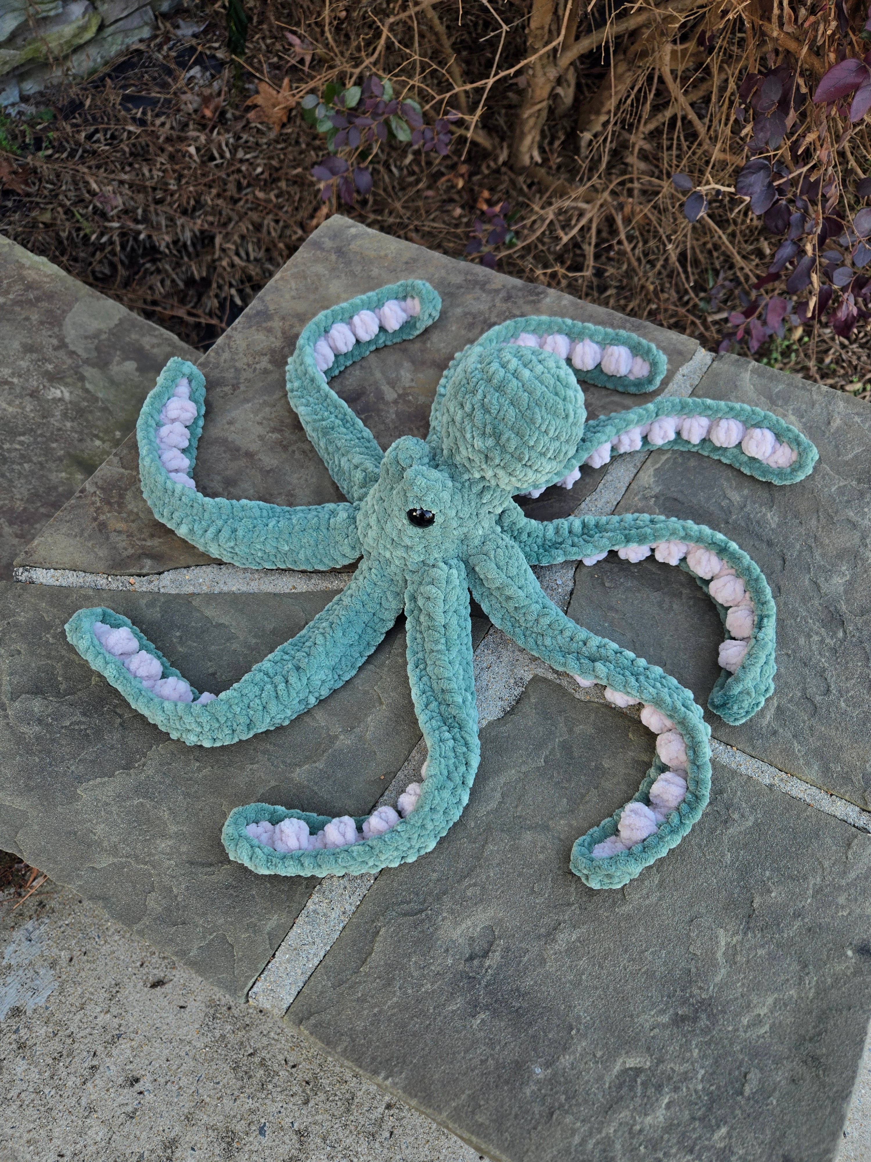 Handmade Large Custom Crochet Octopus - Pick Your Own Colors.