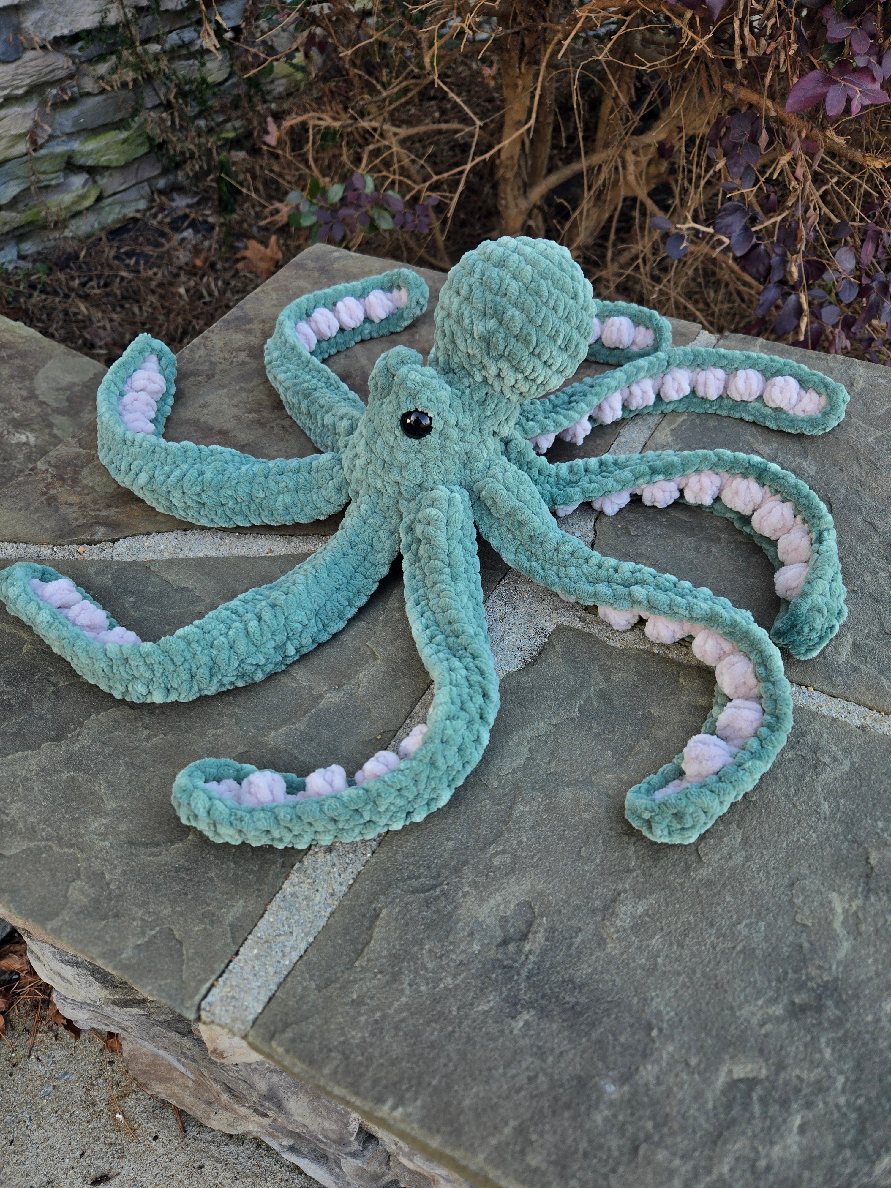 Handmade Large Custom Crochet Octopus - Pick Your Own Colors.
