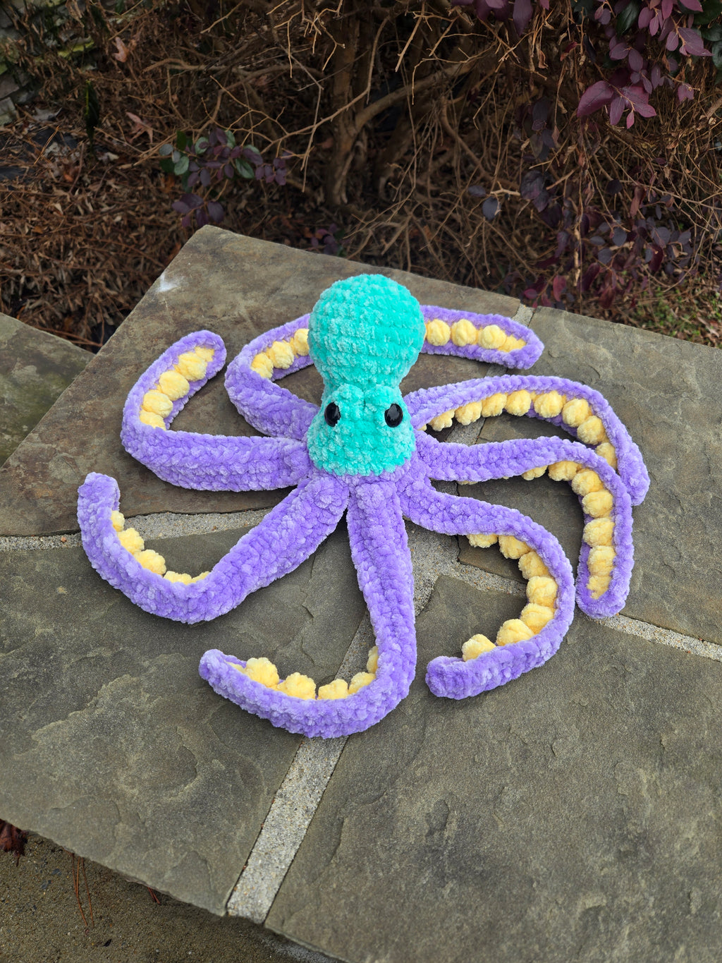 Handmade Large Custom Crochet Octopus - Pick Your Own Colors.