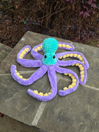 Handmade Large Custom Crochet Octopus - Pick Your Own Colors.