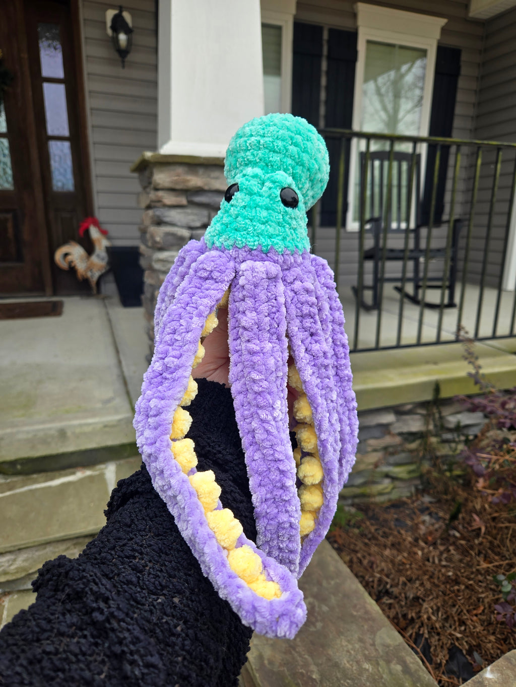 Handmade Large Custom Crochet Octopus - Pick Your Own Colors.