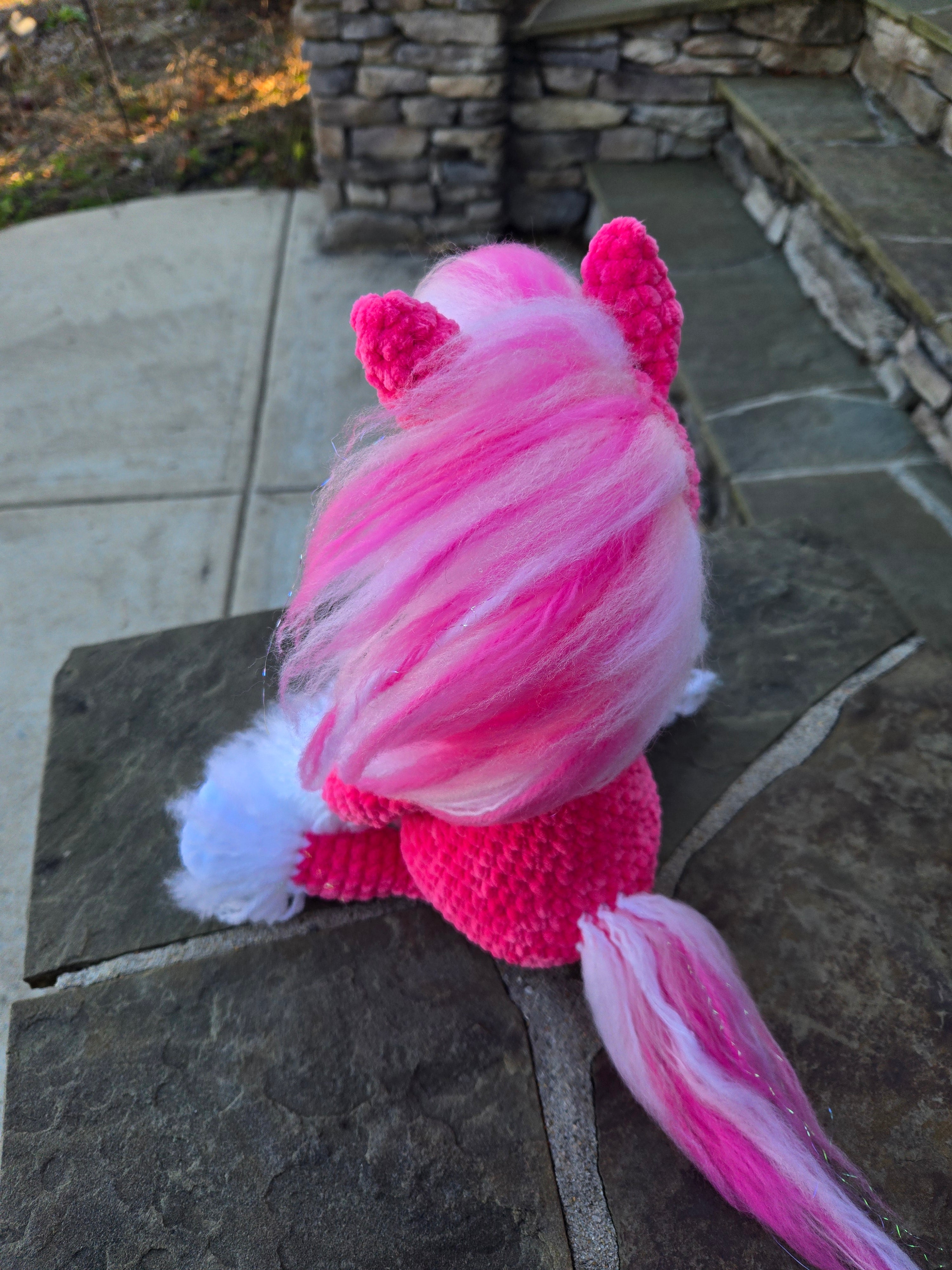 Custom Crochet Horse Plush Handmade Stuffed Animal Choose Colors Sizes Personalized Horse Toy Gift.