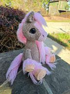 Custom Crochet Horse Plush Handmade Stuffed Animal Choose Colors Sizes Personalized Horse Toy Gift.