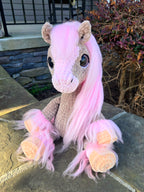 Custom Crochet Horse Plush Handmade Stuffed Animal Choose Colors Sizes Personalized Horse Toy Gift.