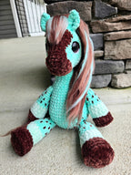 Custom Crochet Horse Plush Handmade Stuffed Animal Choose Colors Sizes Personalized Horse Toy Gift