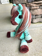 Custom Crochet Horse Plush Handmade Stuffed Animal Choose Colors Sizes Personalized Horse Toy Gift