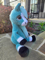 Custom Crochet Horse Plush Handmade Stuffed Animal Choose Colors Sizes Personalized Horse Toy Gift.