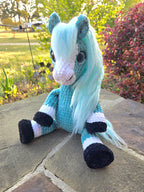 Custom Crochet Horse Plush Handmade Stuffed Animal Choose Colors Sizes Personalized Horse Toy Gift.