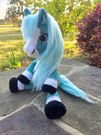 Custom Crochet Horse Plush Handmade Stuffed Animal Choose Colors Sizes Personalized Horse Toy Gift.