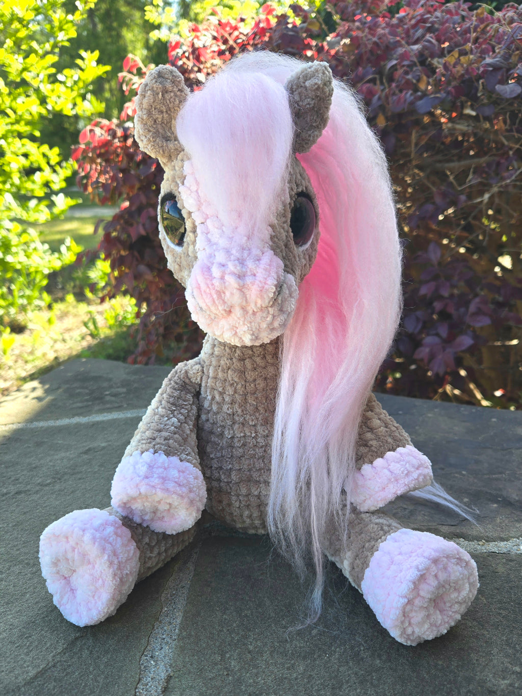 Custom Crochet Horse Plush Handmade Stuffed Animal Choose Colors Sizes Personalized Horse Toy Gift