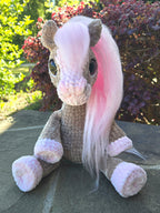 Custom Crochet Horse Plush Handmade Stuffed Animal Choose Colors Sizes Personalized Horse Toy Gift
