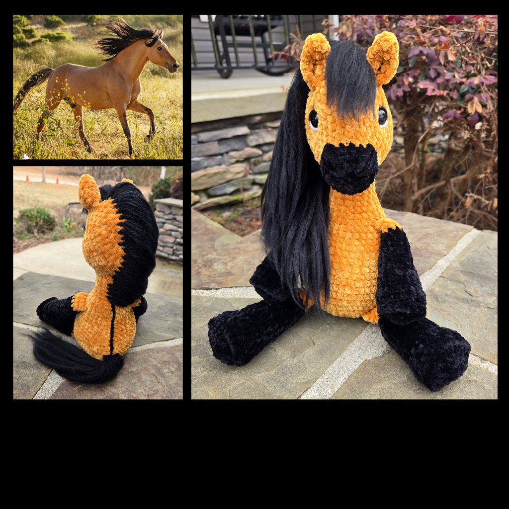 Custom Crochet Horse Plush From Your Photo | Handmade Equestrian Gift | Personalized Amigurumi Keepsake.