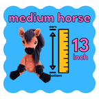 Crochet Horse Plush Mint Chocolate Chip Plush Toy:  Amigurumi Stuffed Animal.
