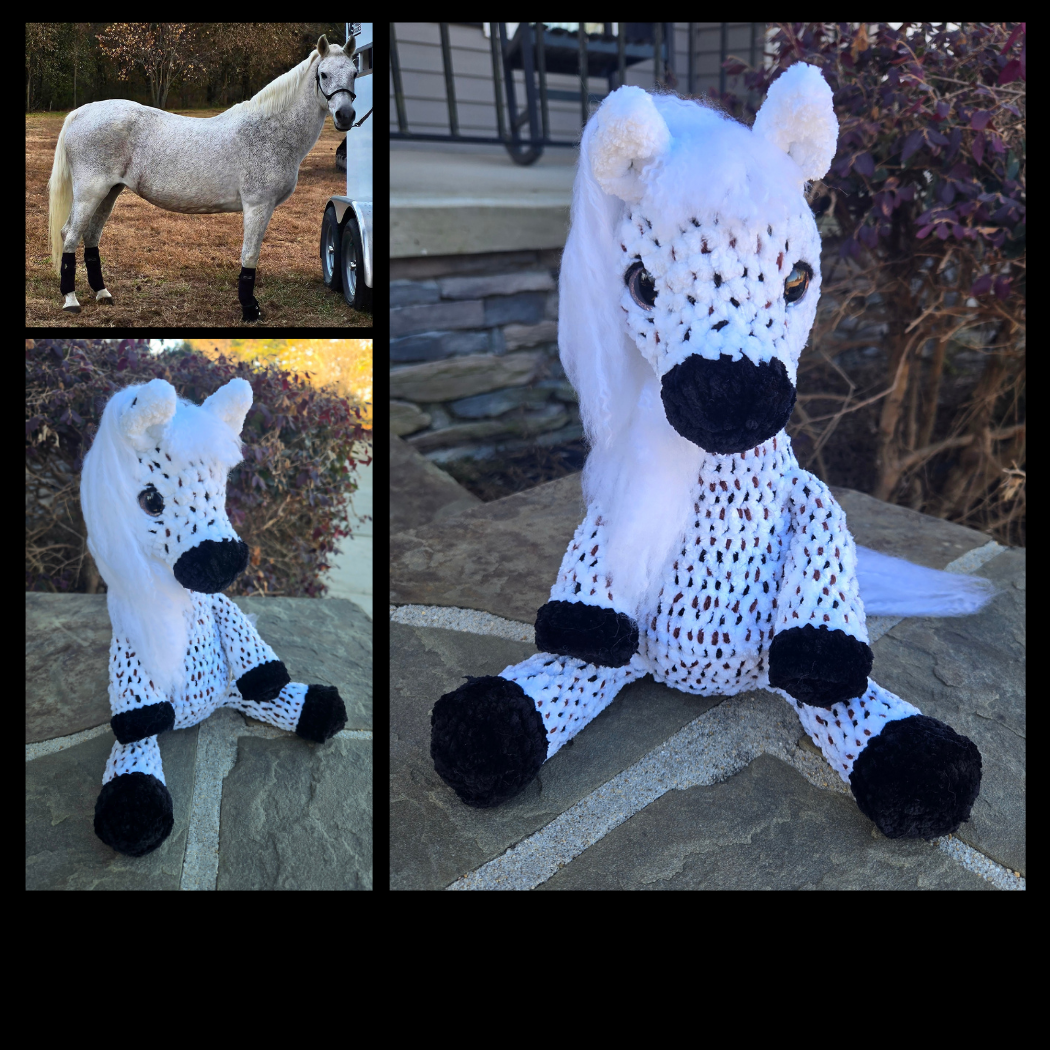 Custom Crochet Horse Plush From Your Photo | Handmade Equestrian Gift | Personalized Amigurumi Keepsake.