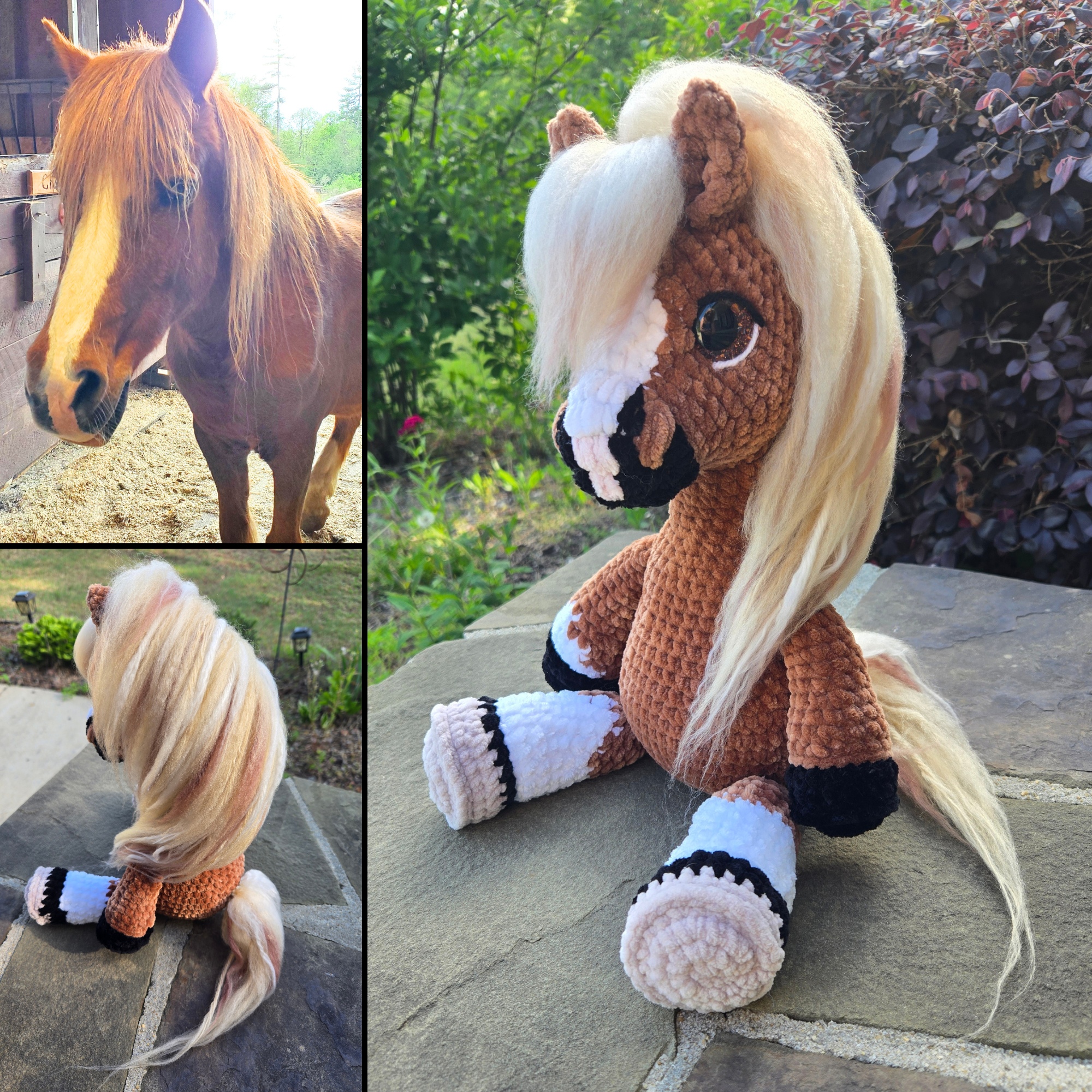 Custom Crochet Horse Plush From Your Photo | Handmade Equestrian Gift | Personalized Amigurumi Keepsake.