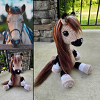 Custom Crochet Horse Plush From Your Photo | Handmade Equestrian Gift | Personalized Amigurumi Keepsake.
