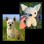 Crochet Dog Plush Toy: Customizable Amigurumi Puppy, Floppy or Pointed Ears