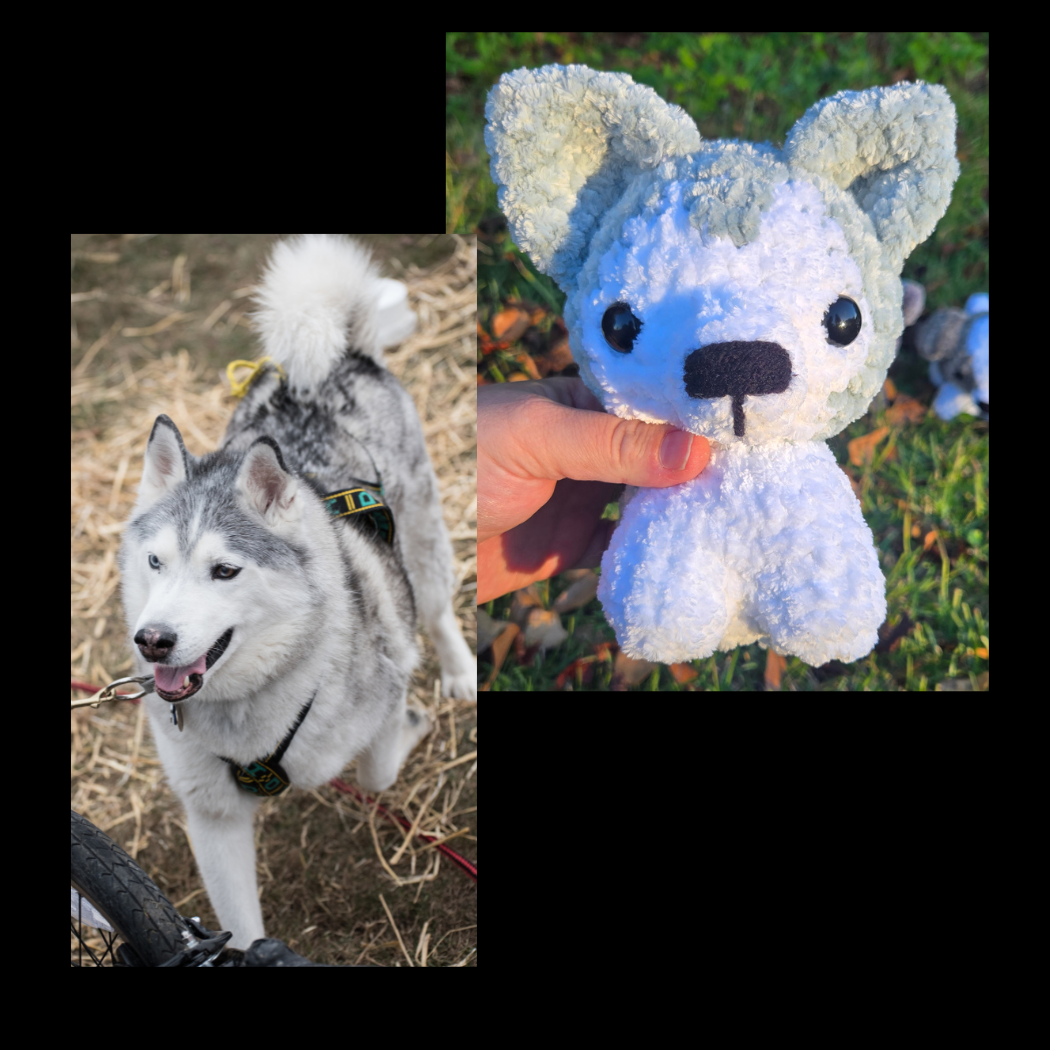 Crochet Dog Plush Toy: Customizable Amigurumi Puppy, Floppy or Pointed Ears