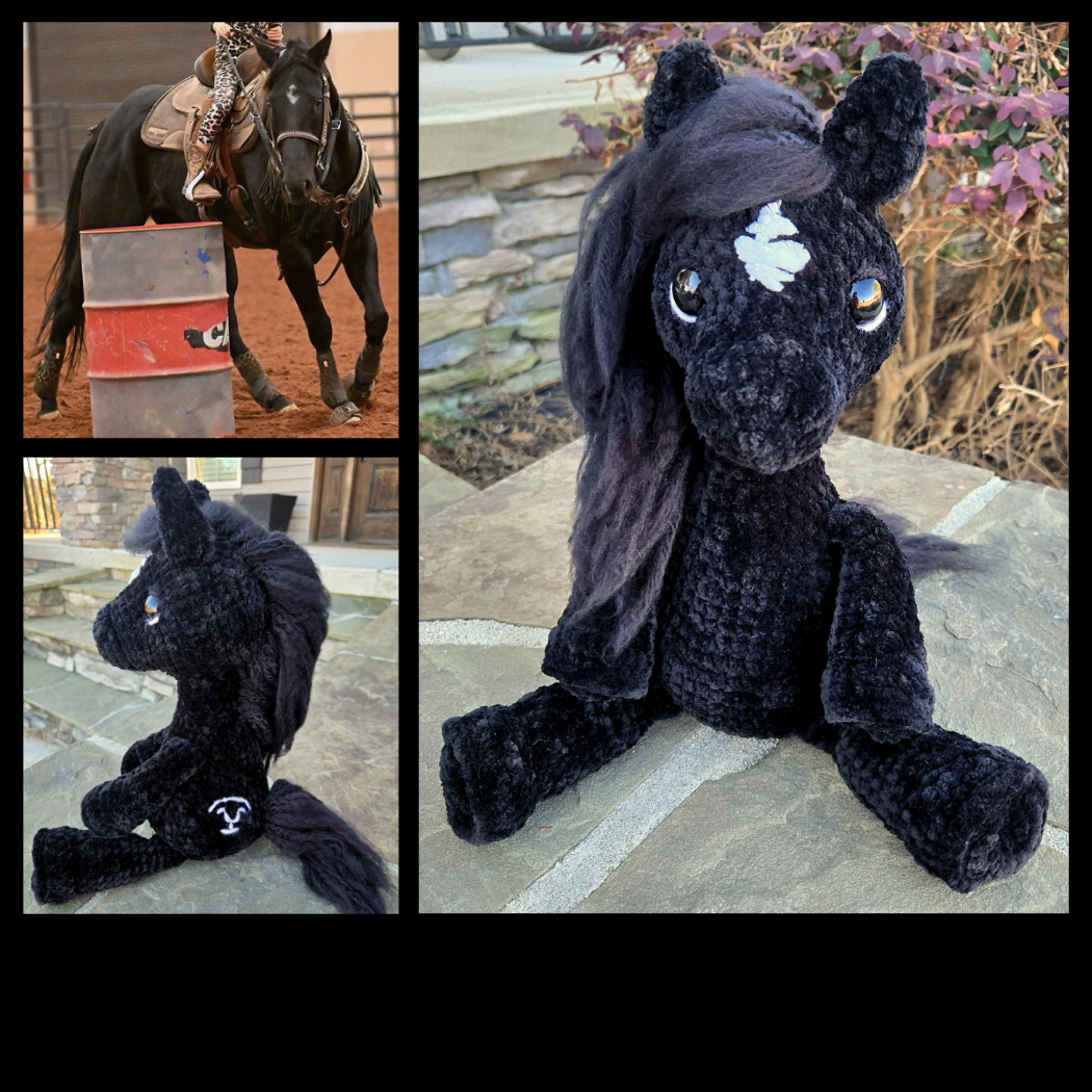 Custom Crochet Horse Plush From Your Photo | Handmade Equestrian Gift | Personalized Amigurumi Keepsake.