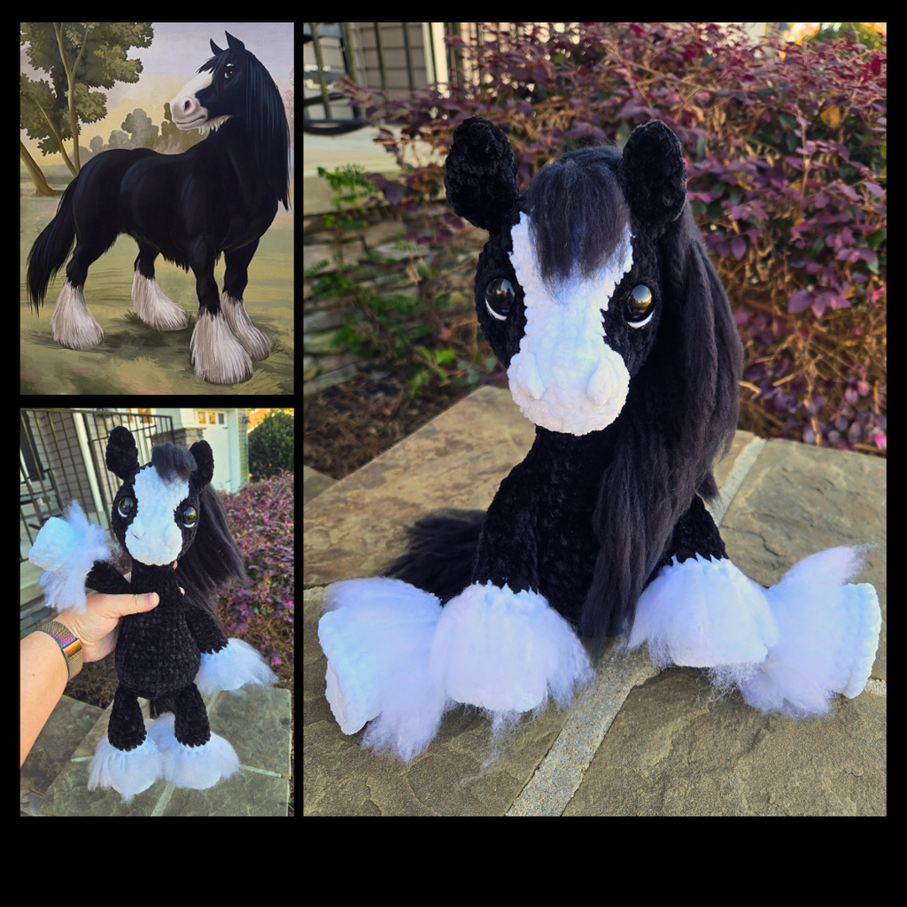 Custom Crochet Horse Plush From Your Photo | Handmade Equestrian Gift | Personalized Amigurumi Keepsake.