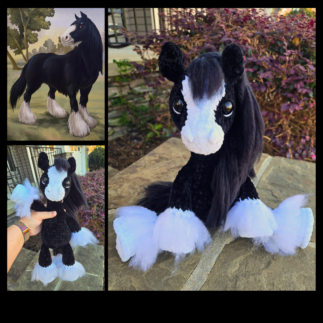 Custom Crochet Horse Plush From Your Photo | Handmade Equestrian Gift | Personalized Amigurumi Keepsake.