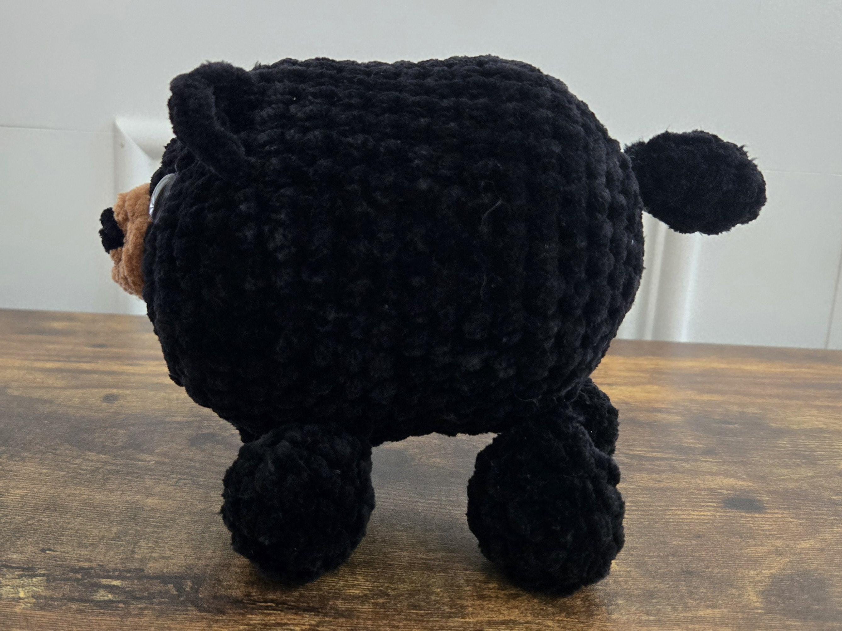 Handmade Crochet Bear Plush Toy: Amigurumi Teddy, Woodland Decor.