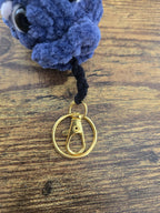 Crochet Blueberry Keychain – Handmade Plush Yarn Fruit Charm Bag Accessory