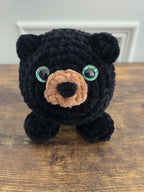 Handmade Crochet Bear Plush Toy: Amigurumi Teddy, Woodland Decor.