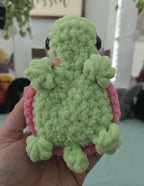 Watermelon Turtle Crochet Plush – Amigurumi Stuffed Animal, Summer Fruit Friend