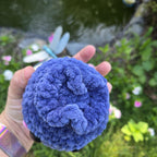 Crochet Blueberry Plush Toy: Kawaii Amigurumi Fruit Decor.