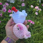 Mini Crochet Chicken Plush Toy: Handmade Amigurumi Farm Bird Keychain (3-4 Inches).