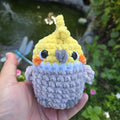 Crochet Cockatiel Plushie: Handmade Soft Bird Stuffed Animal.