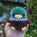 Crochet Mallard Duck Plush: Handmade Chenille Amigurumi Bird Toy (5-7 inches)