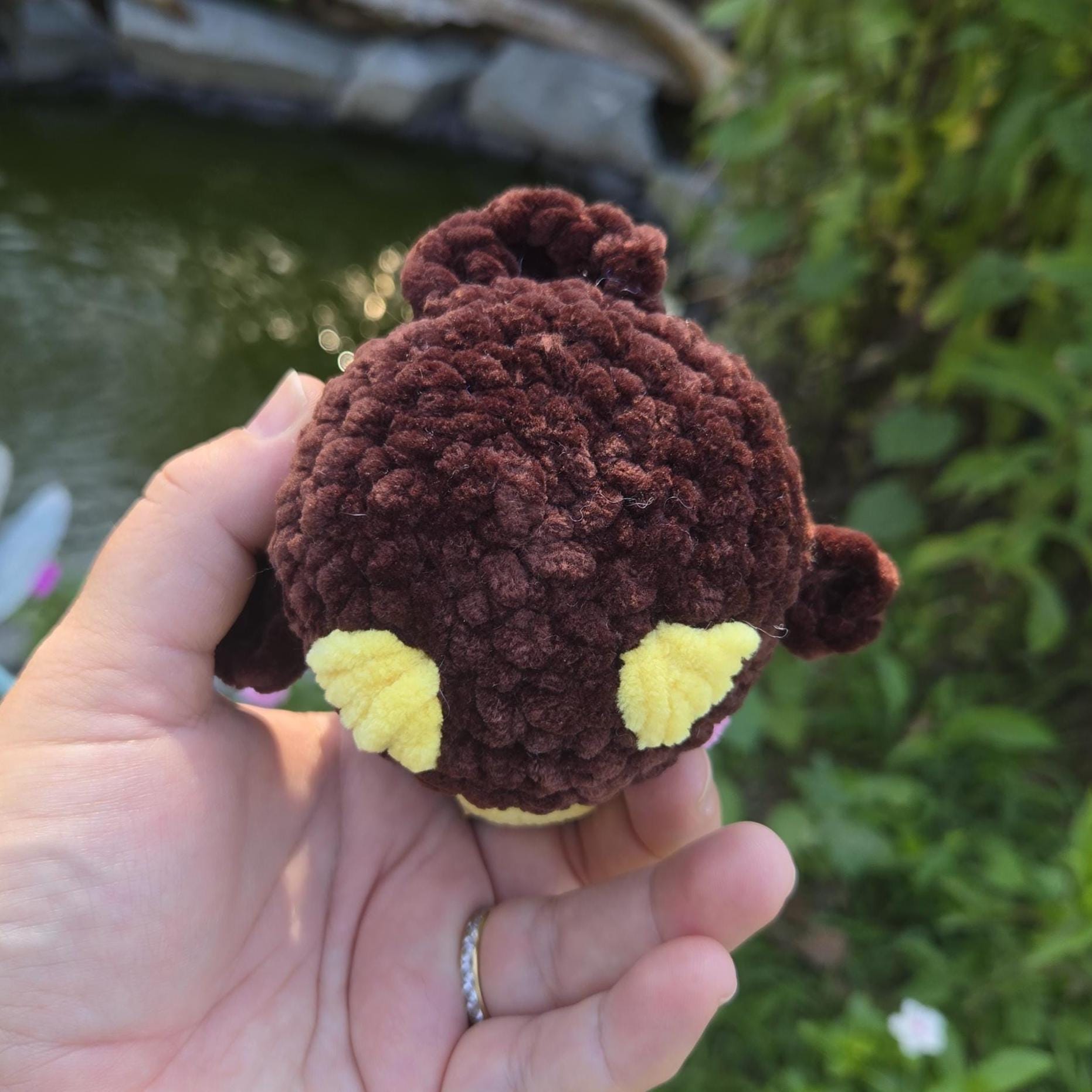 Crochet Mallard Duck Plush: Handmade Chenille Amigurumi Bird Toy (5-7 inches)