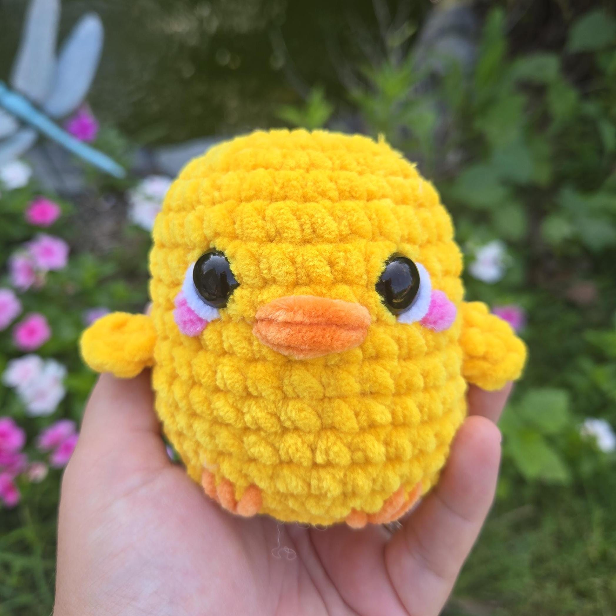 Crochet Chick Plush: Soft Chenille Stuffed Animal, Easter Toy