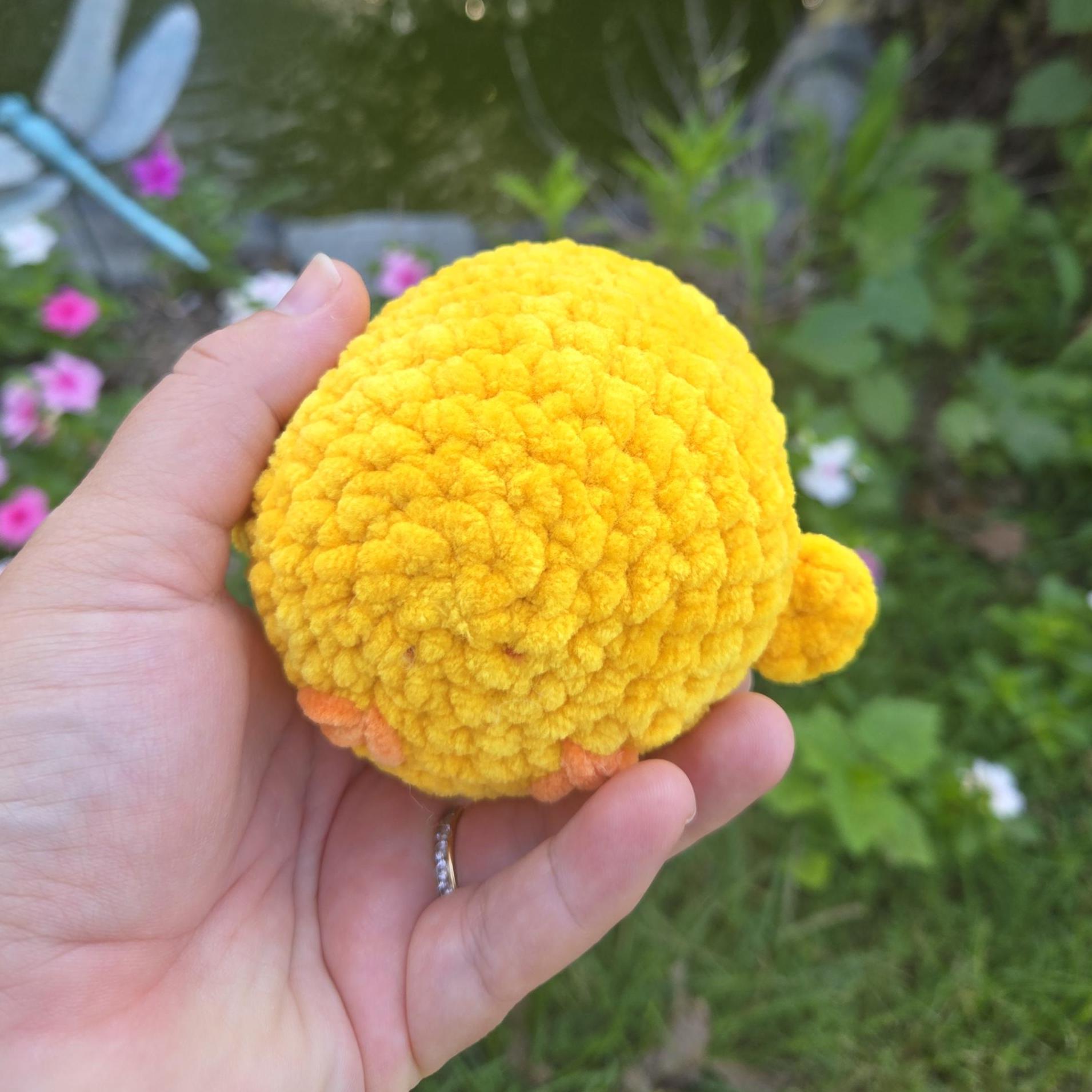 Crochet Chick Plush: Soft Chenille Stuffed Animal, Easter Toy