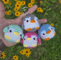 Crochet Penguin Keychain Amigurumi Animal Bag Charm – Acrylic Yarn Winter Accessory